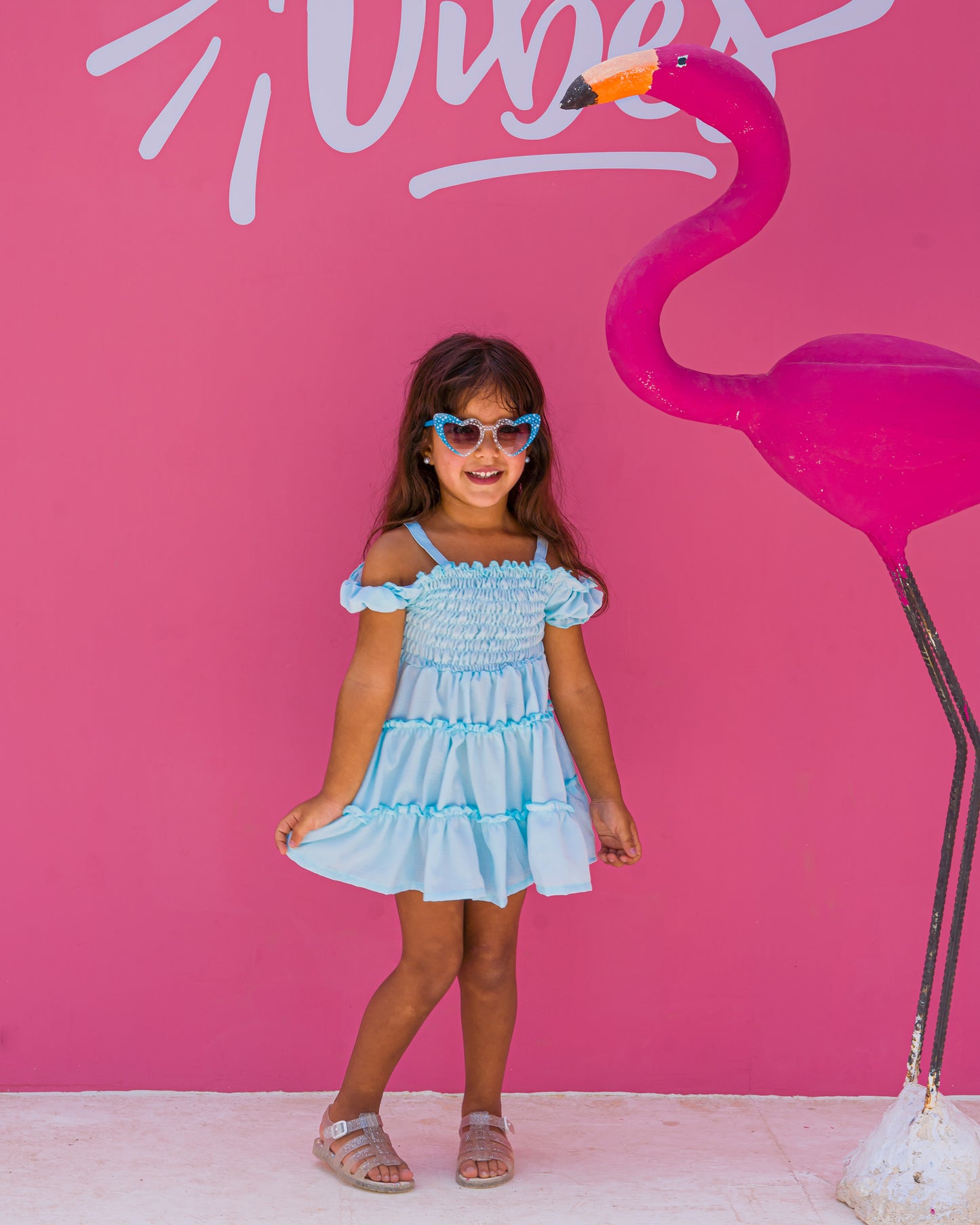 Baby blue dress