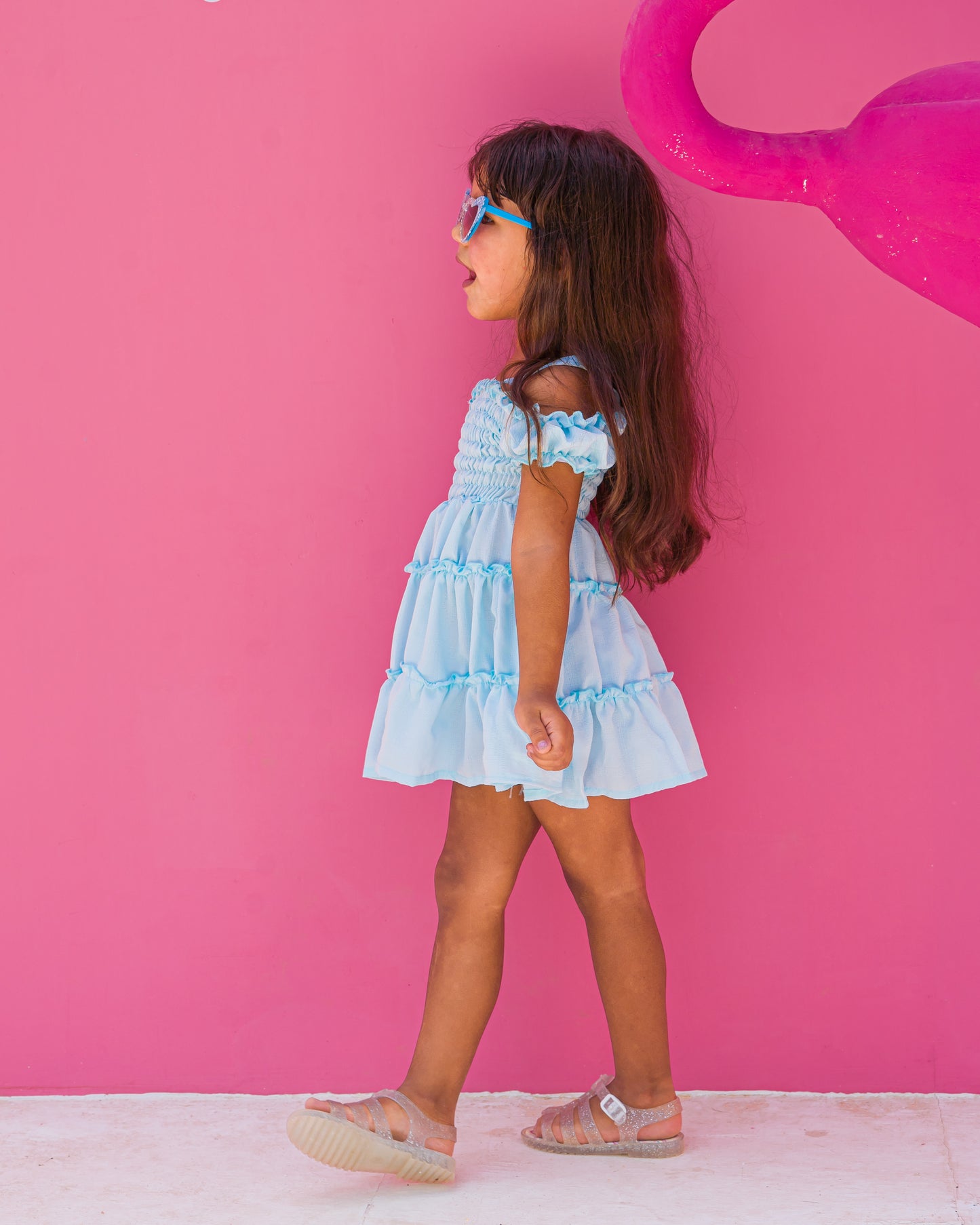 Baby blue dress