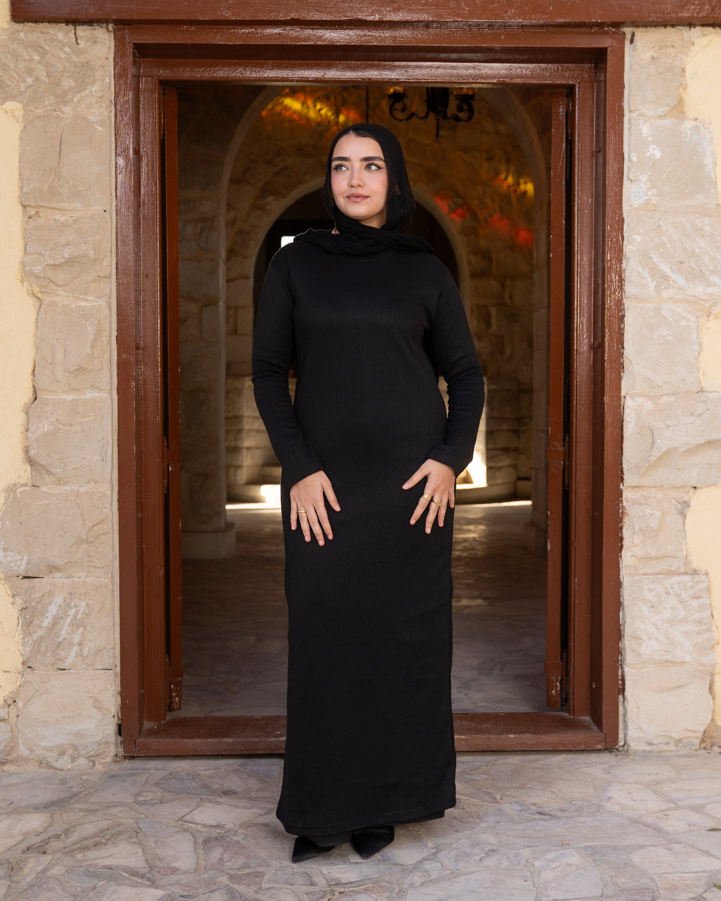 Women - Basic Tricot Dress In Black