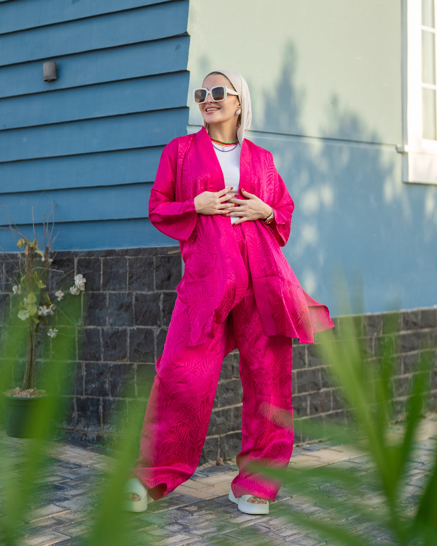 Satin Set - Fuchsia