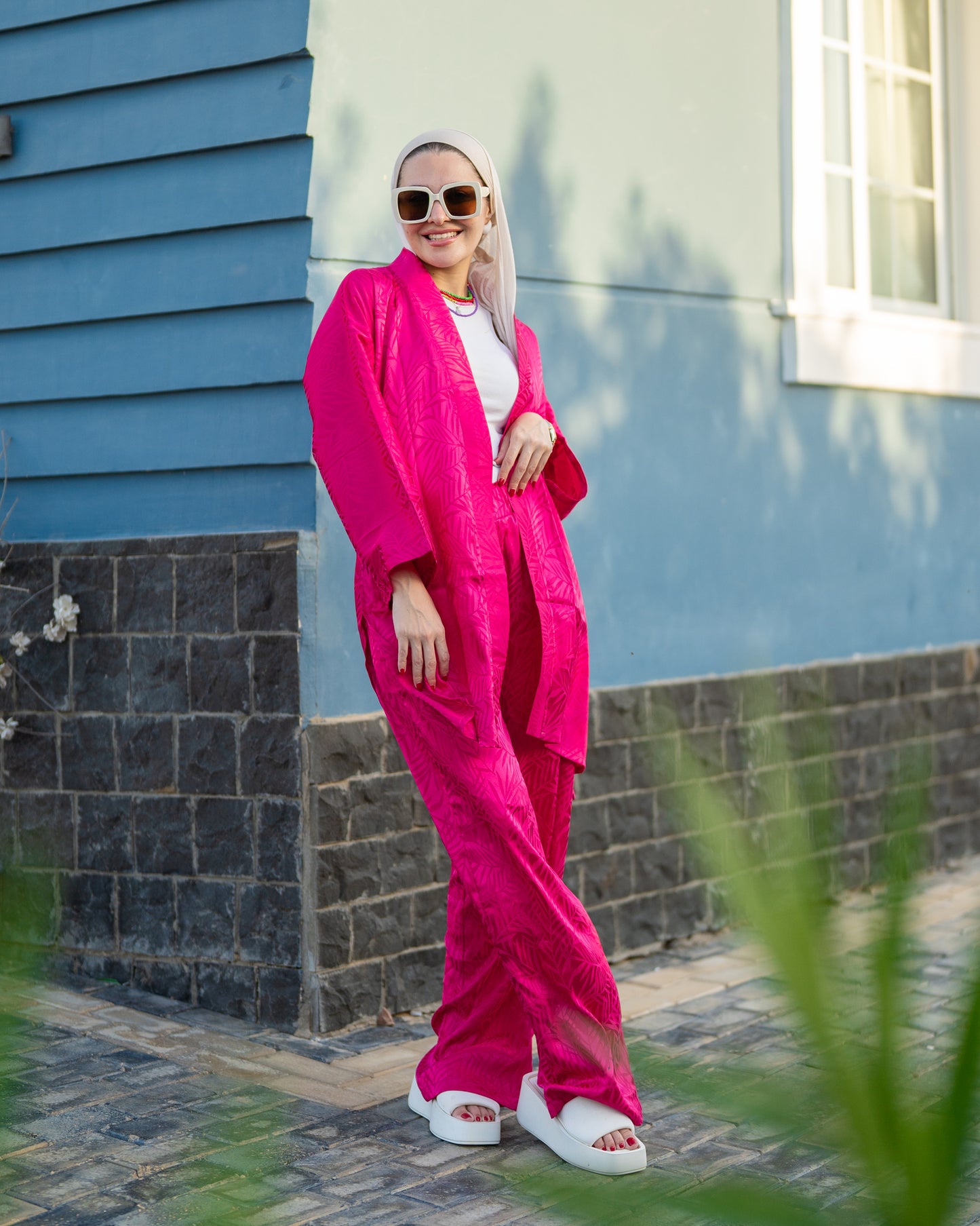 Satin Set - Fuchsia