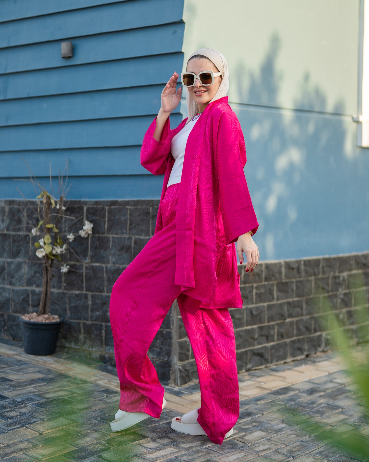 Satin Set - Fuchsia