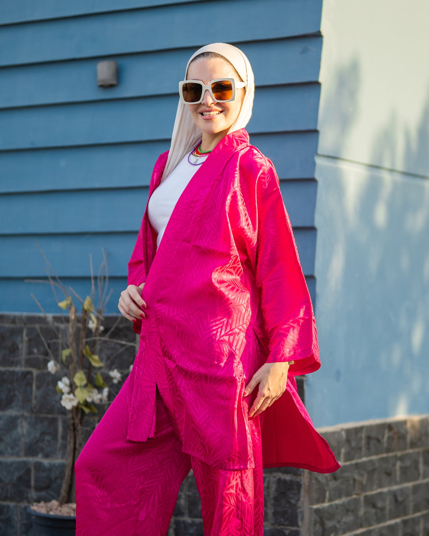Satin Set - Fuchsia