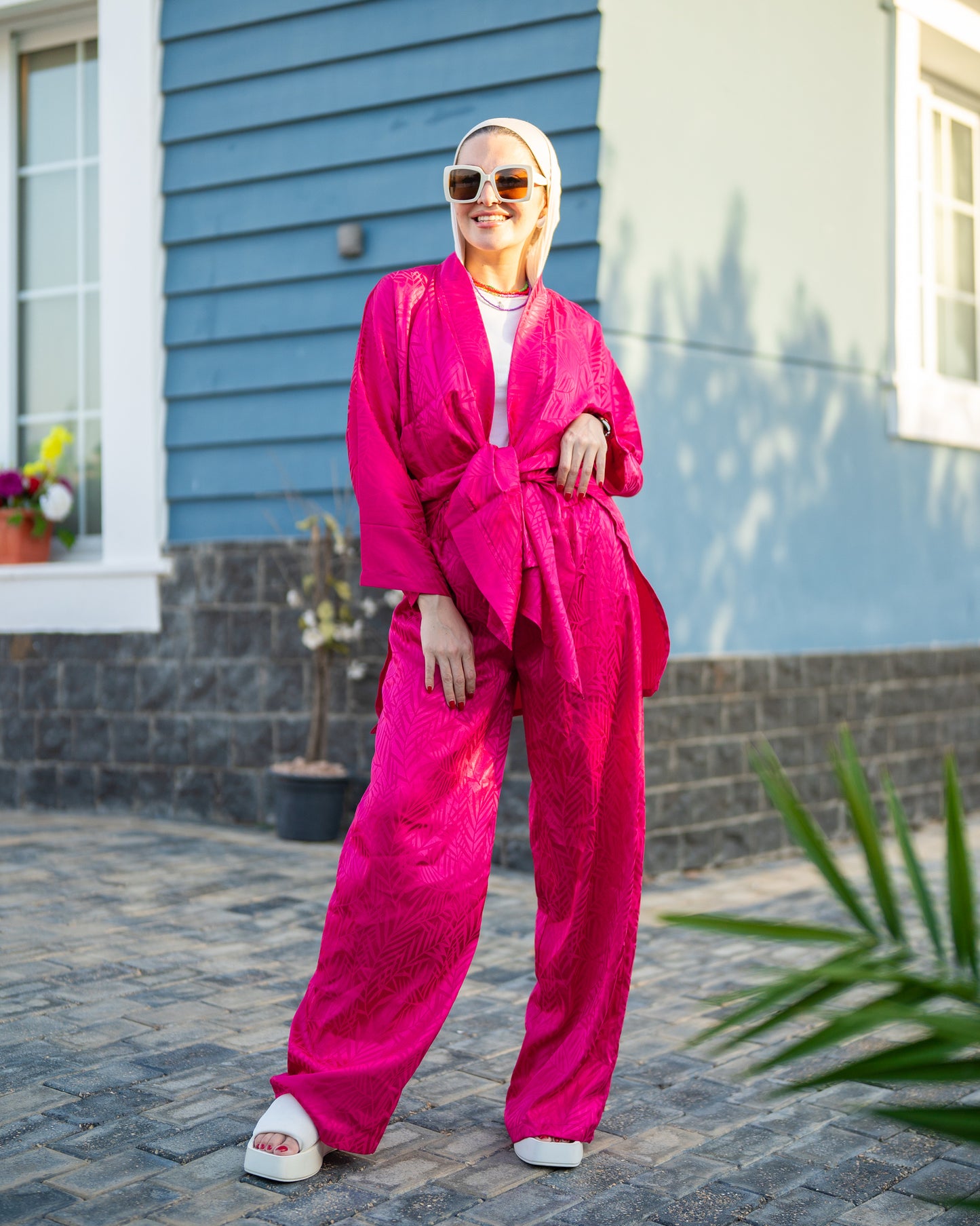 Satin Set - Fuchsia