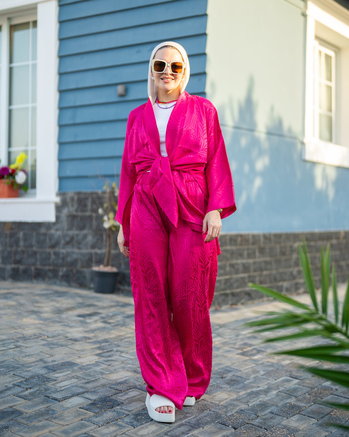 Satin Set - Fuchsia