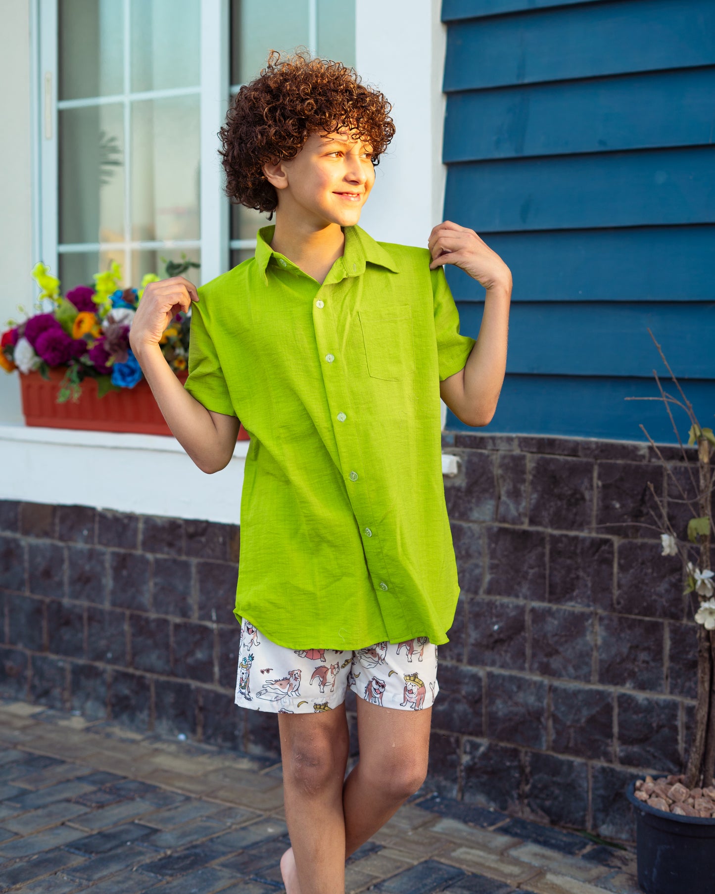 Kids Lime Green Shirt