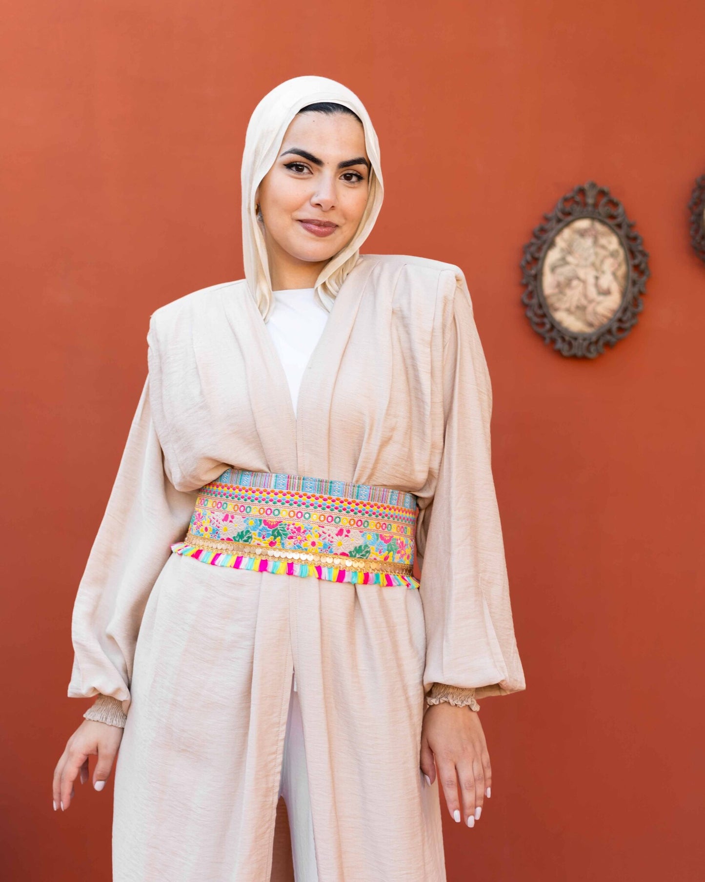 Epaulet Kimono - Beige