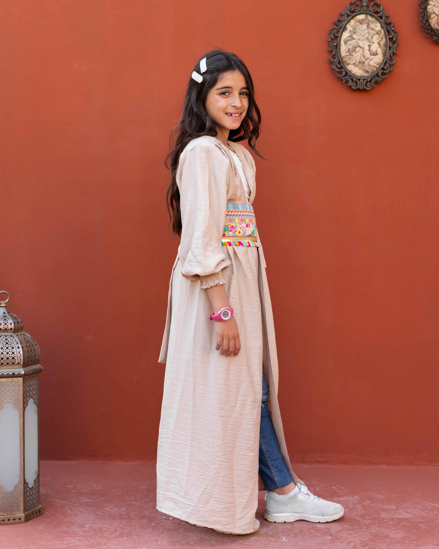 Epaulet Kimono - Beige