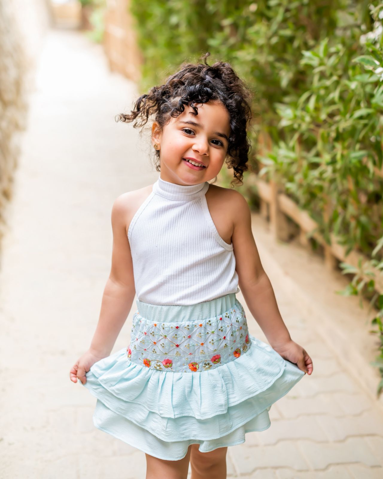Baby Blue Ruffle Skirt