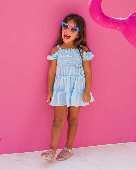 Baby blue dress