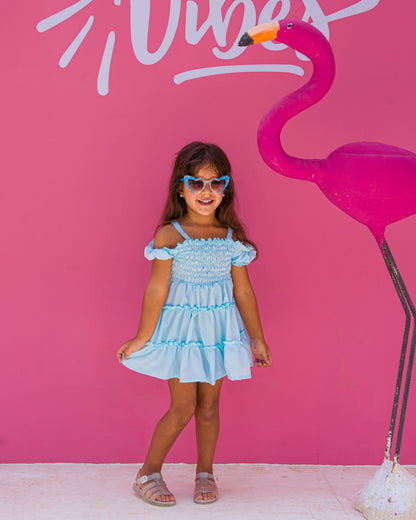 Baby blue dress