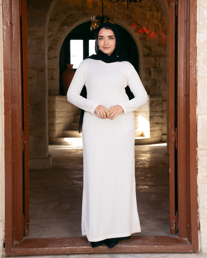 Women - Basic Tricot Dress In White