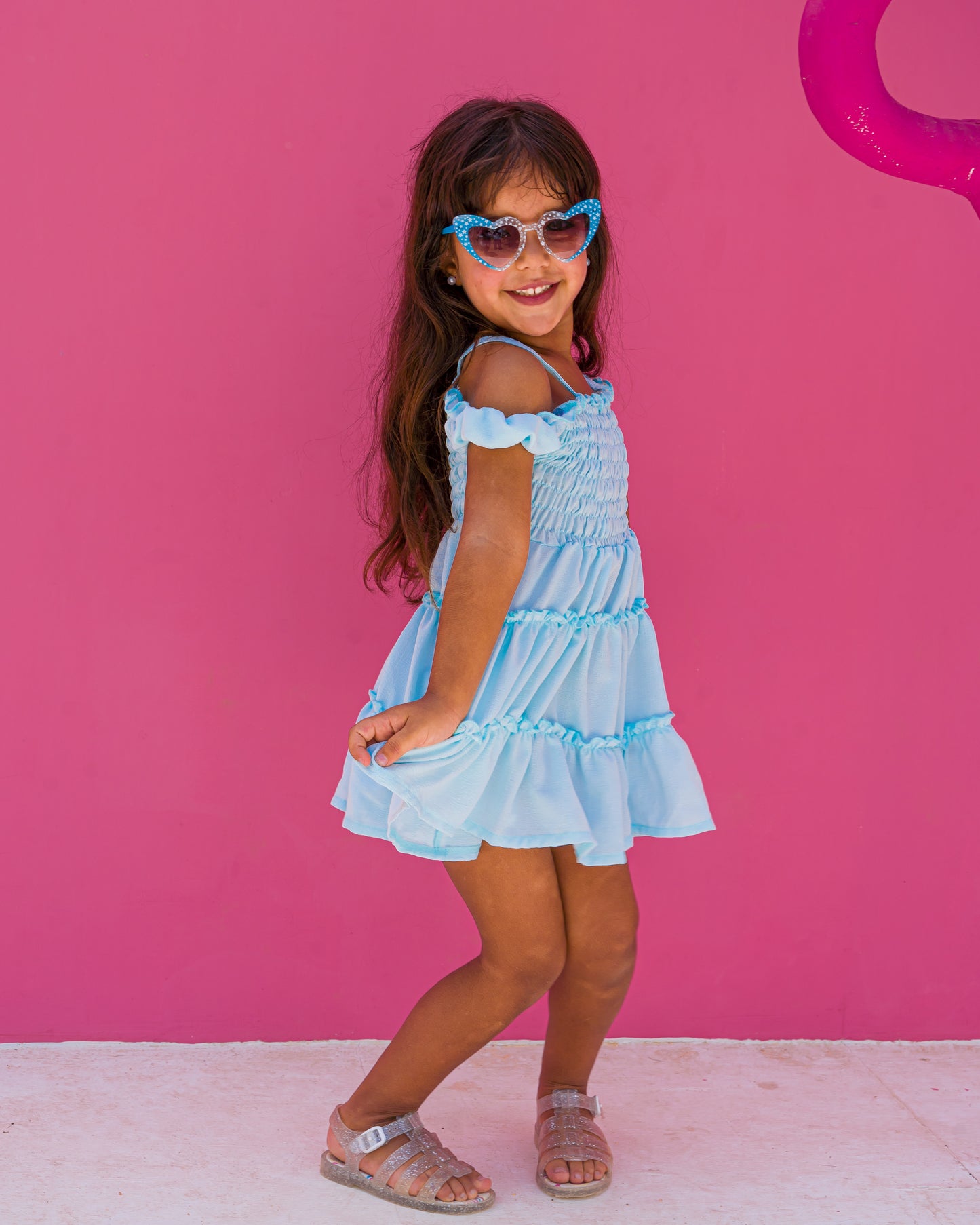 Baby blue dress