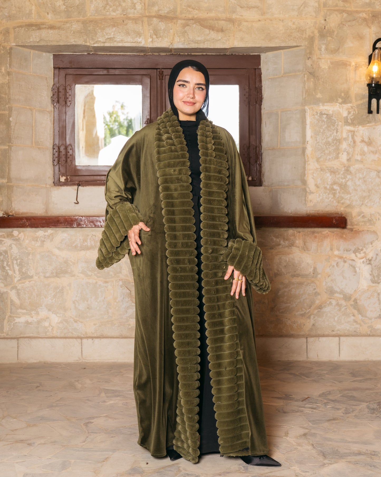 Women - Malika Kaftan in Olive