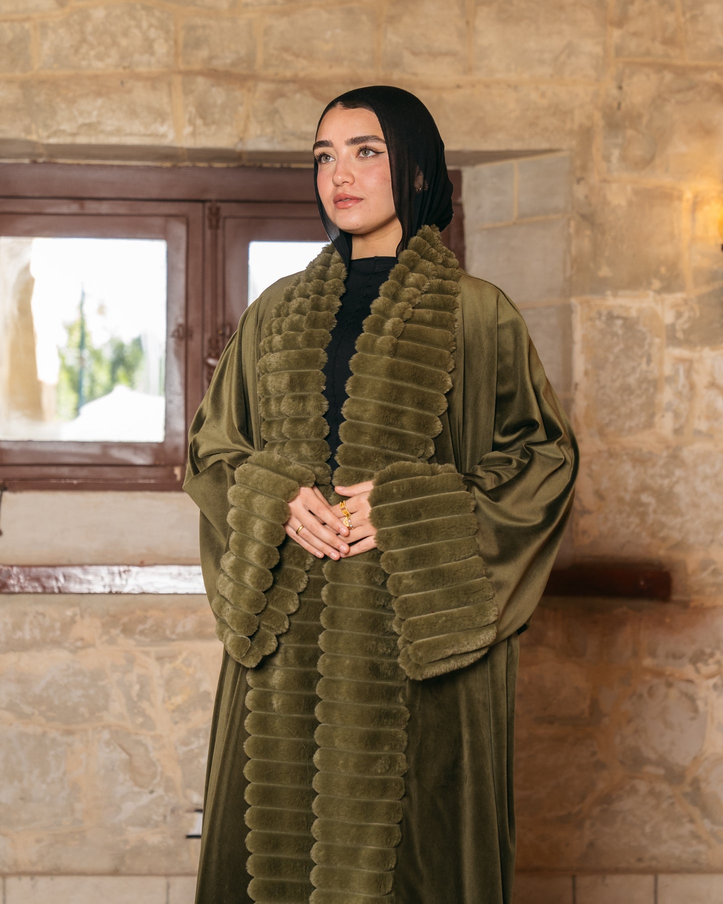 Women - Malika Kaftan in Olive