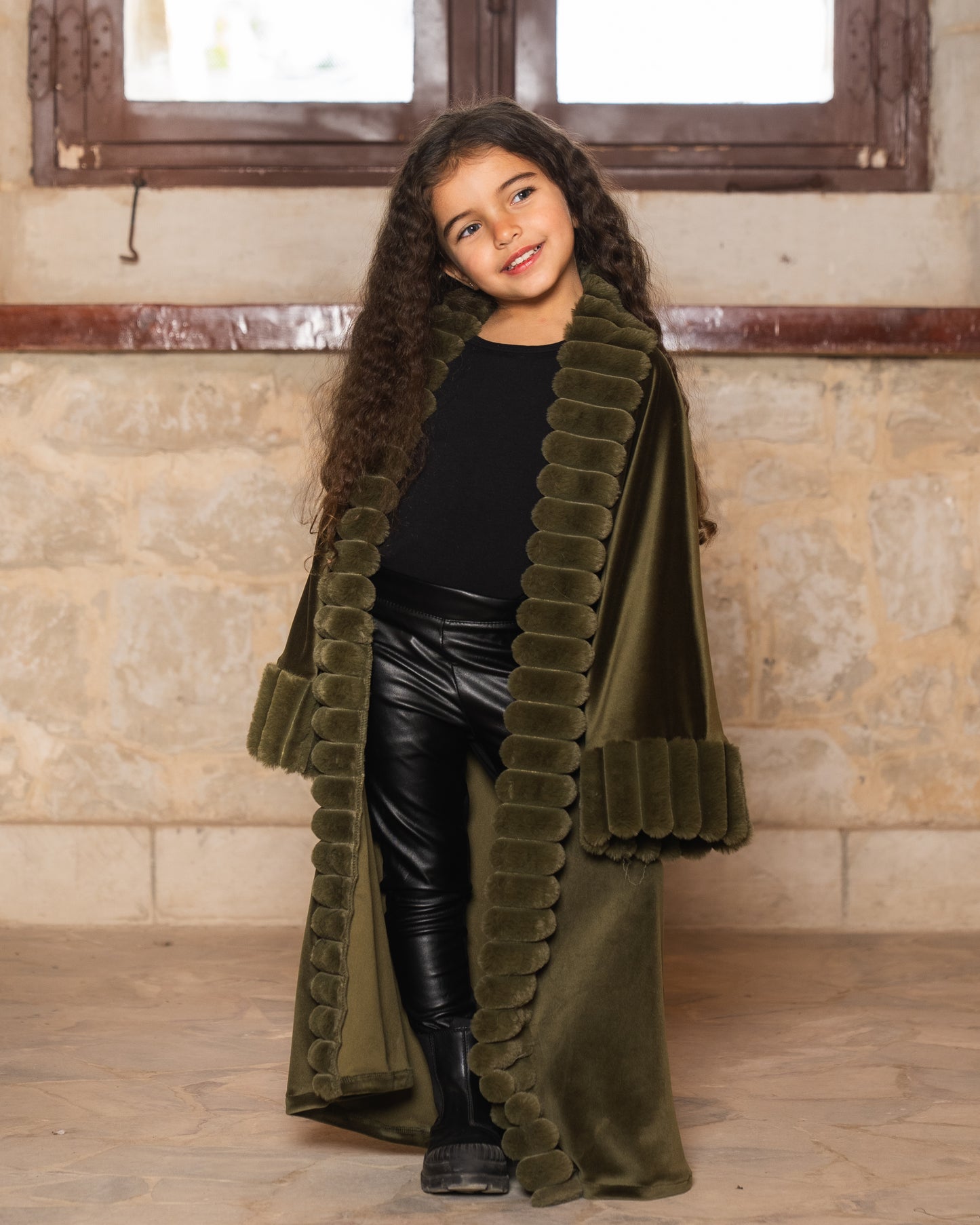 Kids - Malika Kaftan In Olive