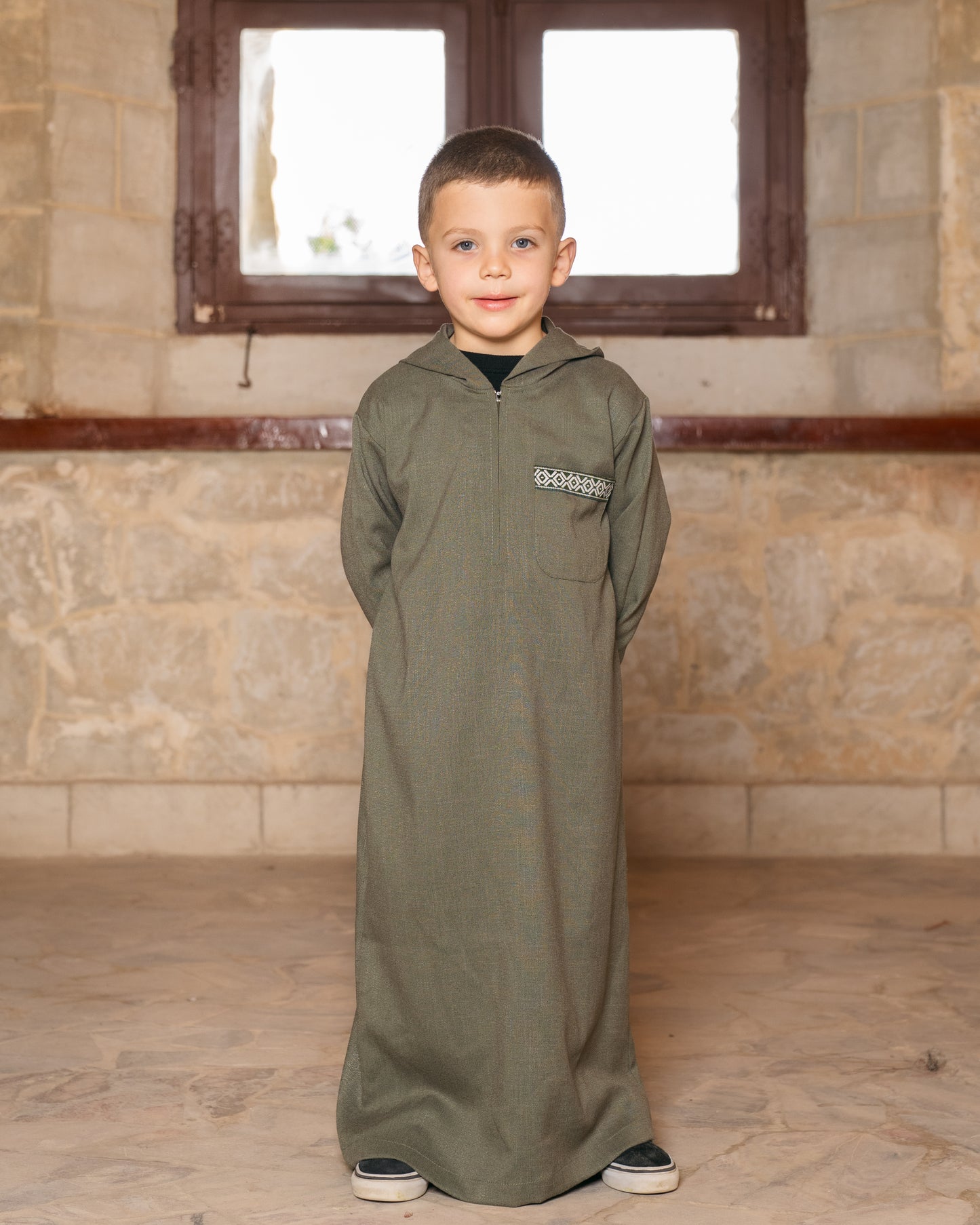 Kids - Malika Kaftan In Olive