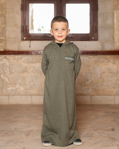 Kids - Malika Kaftan In Olive