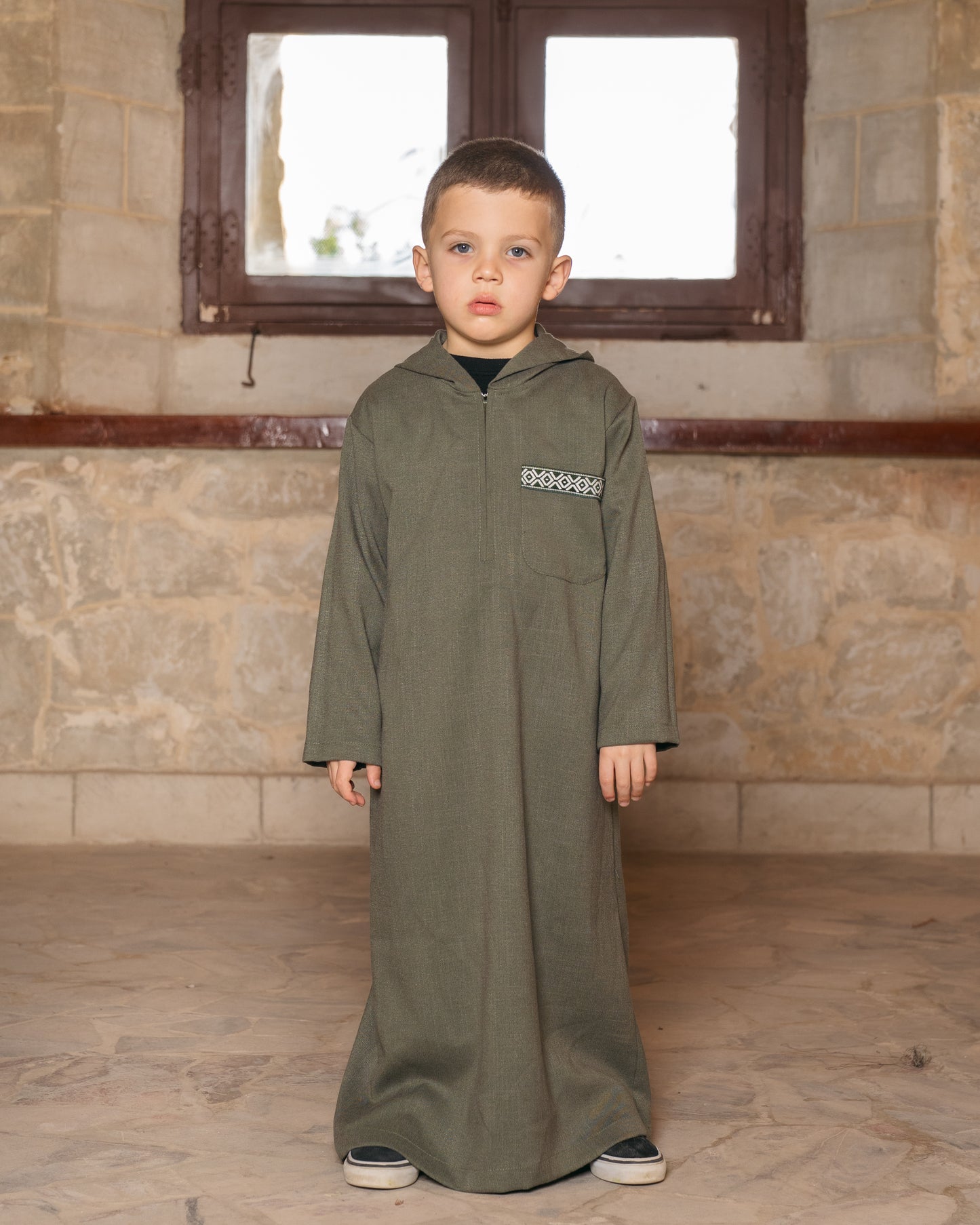 Boys - Galabya In Olive