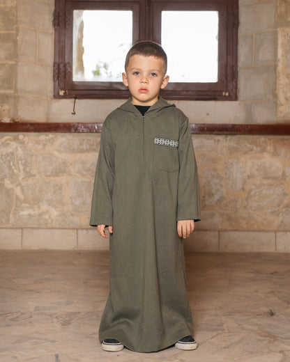 Kids - Malika Kaftan In Olive