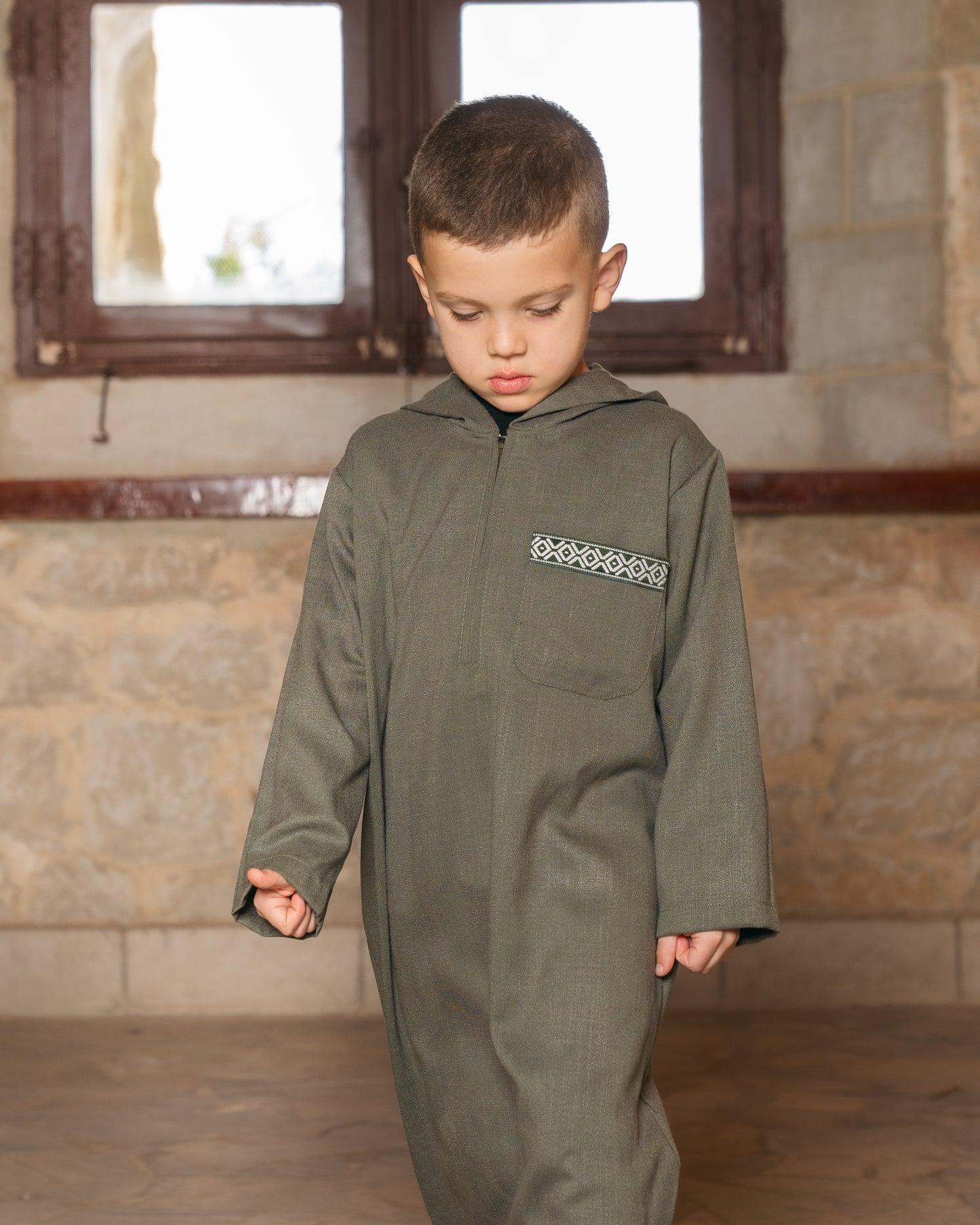 Kids - Malika Kaftan In Olive