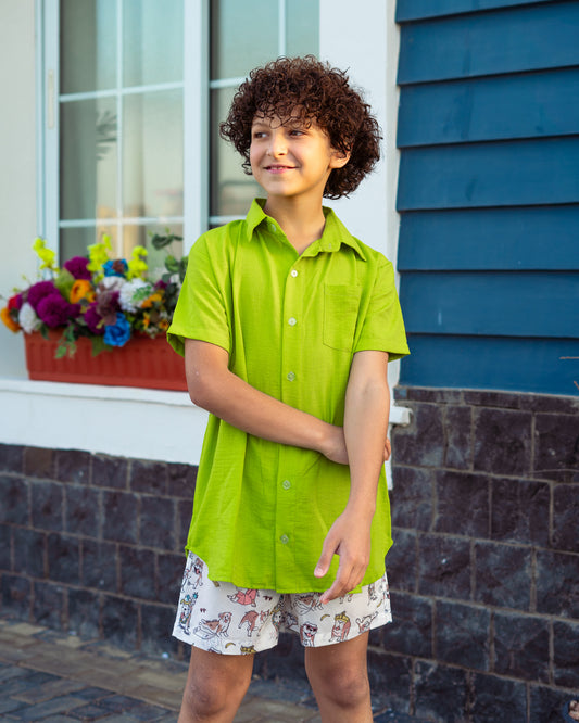 Kids Lime Green Shirt