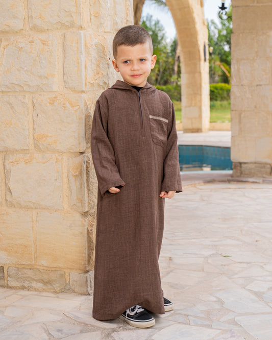 Boys - Galabya In Brown