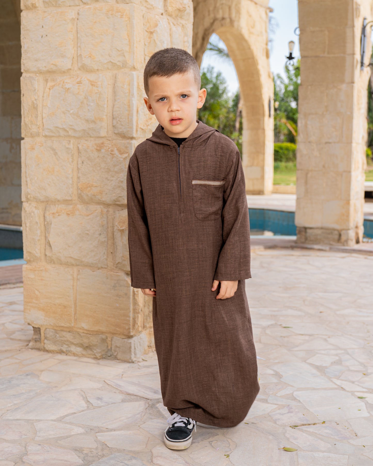 Boys - Galabya In Brown