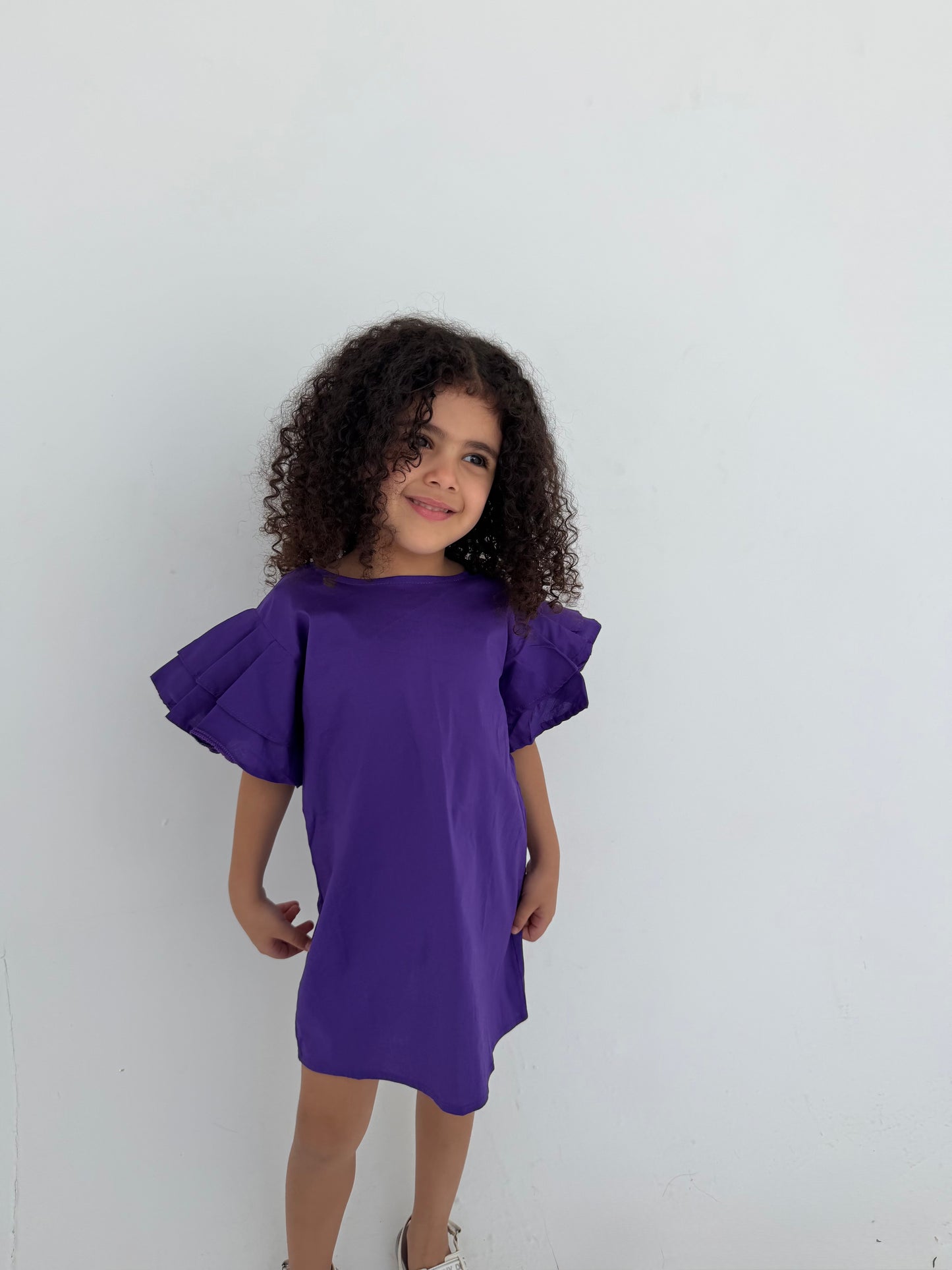 Kids - Purple Ruffle Dress