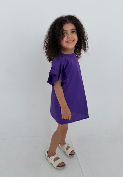 Kids - Purple Ruffle Dress