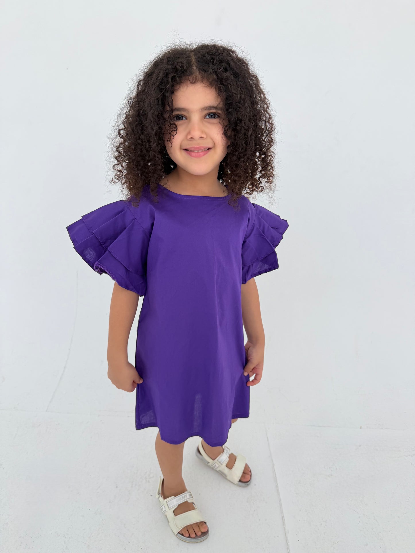 Kids - Purple Ruffle Dress