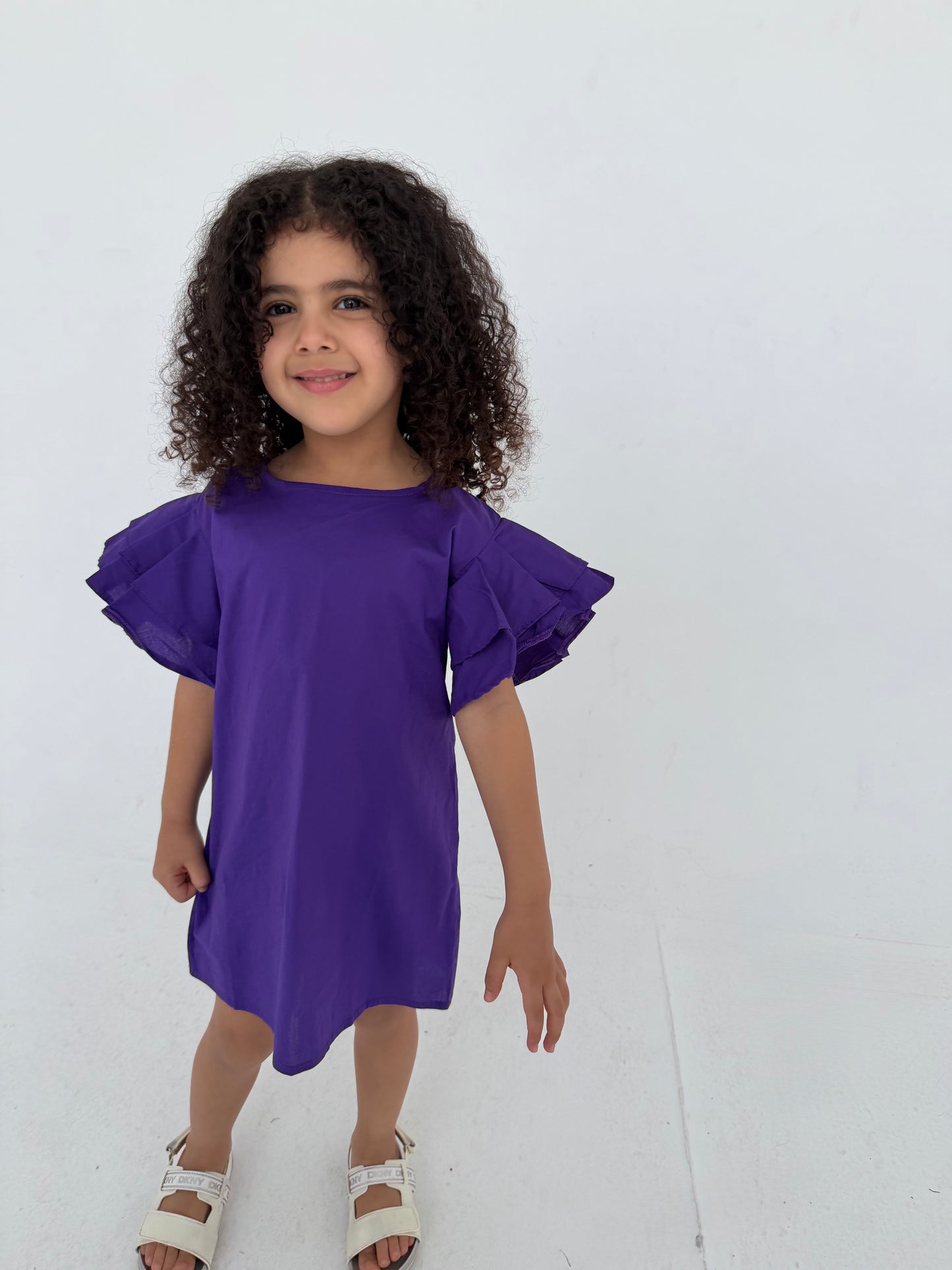Kids - Purple Ruffle Dress