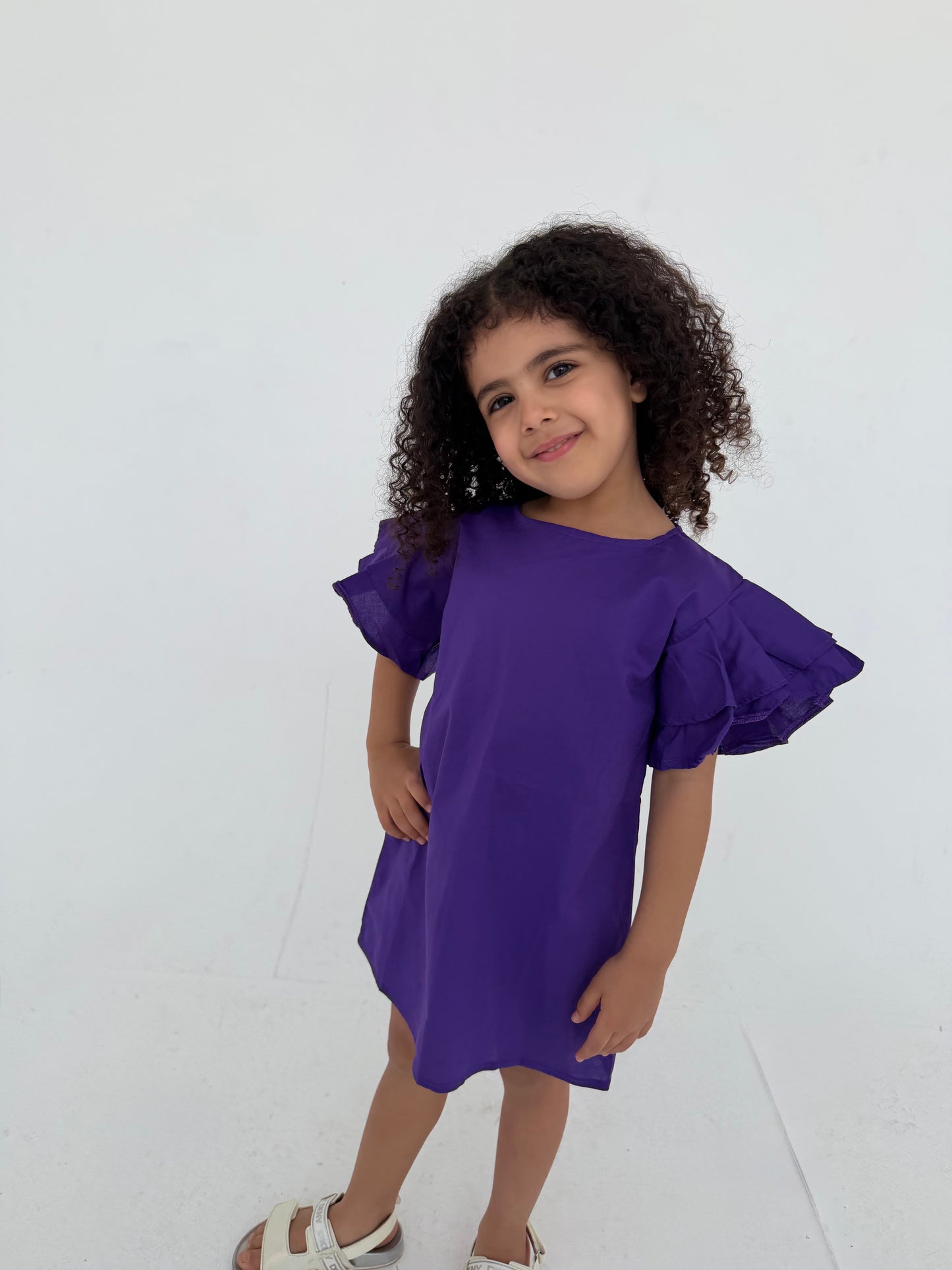 Kids - Purple Ruffle Dress