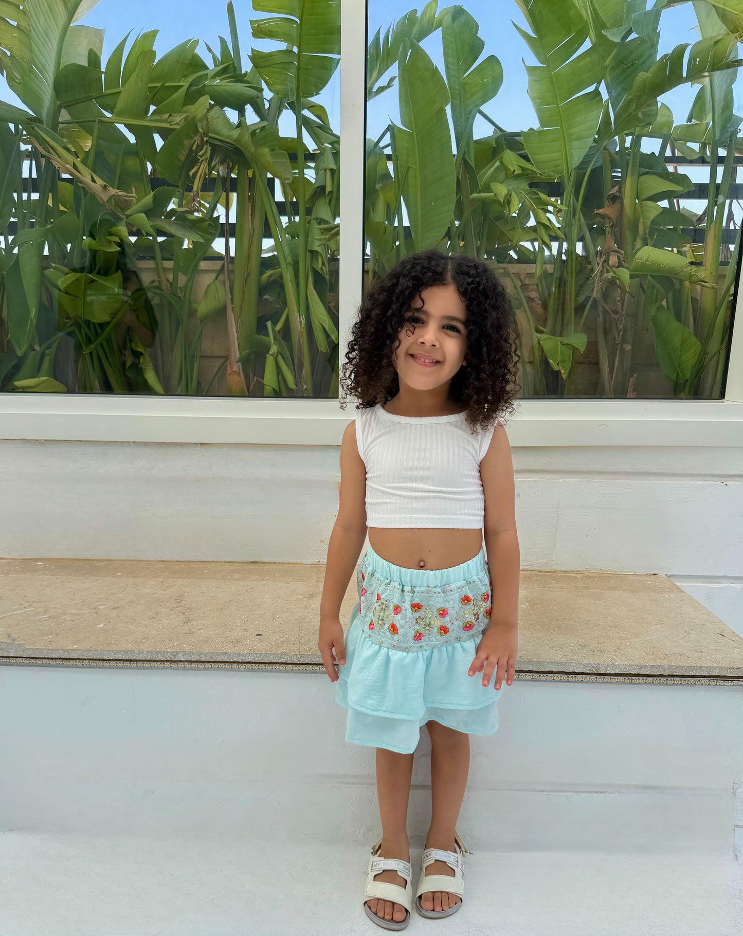 Baby Blue Ruffle Skirt