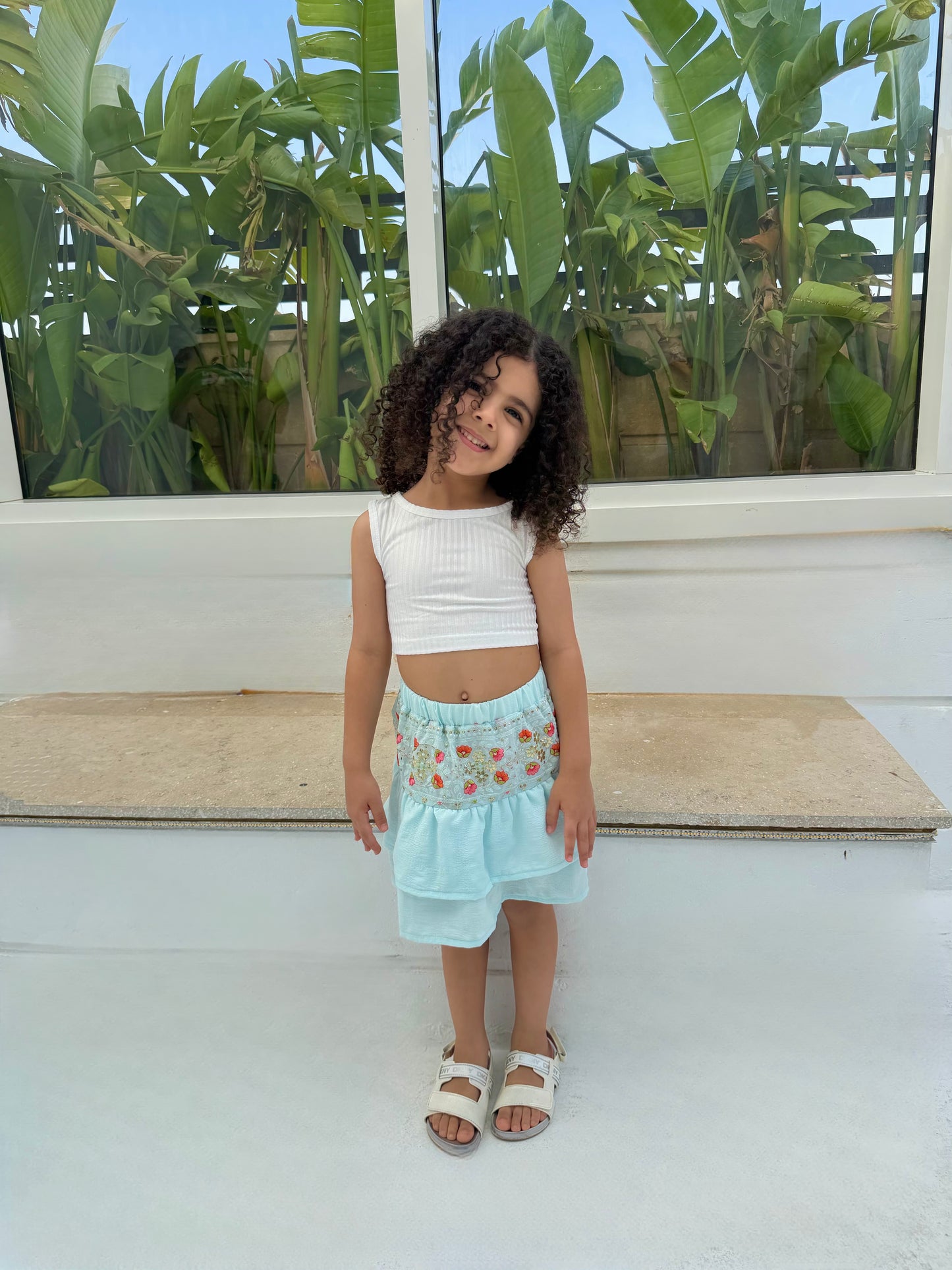 Baby Blue Ruffle Skirt