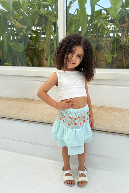 Baby Blue Ruffle Skirt