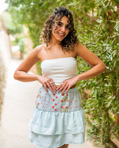 Baby Blue Ruffle Skirt